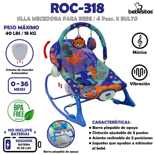 [ROC-318] ROC-318 SILLA MECEDORAS X4
