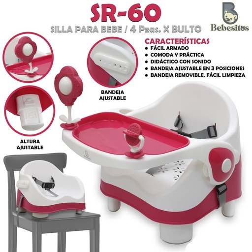[SR-60] SR-60 SILLA COMEDOR PINK X 4