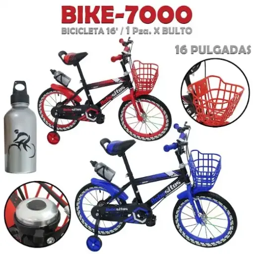 [BIKE-7000] BIKE-7000 RED BICICLETA RIN 16"