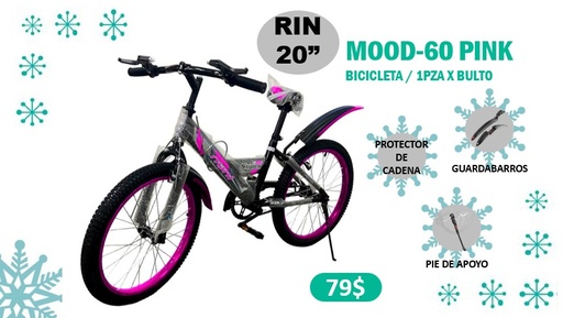 [MOOD-60 PINK] MOOD-60 PINK BICICLETA  RIN 20"