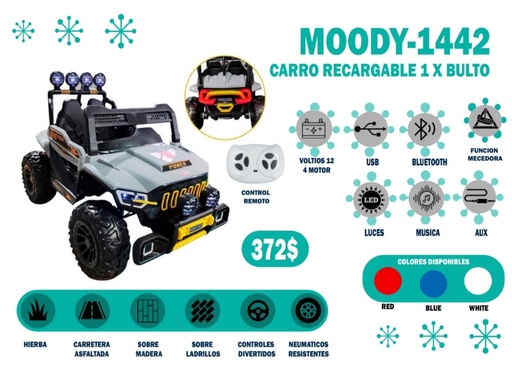 [MOODY-1442] MOODY-1442 CARRITO EXPLORER PARA NIÑOS