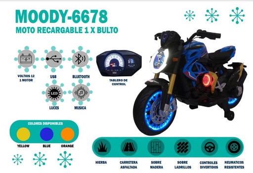 [MOODY-6678] MOODY-6678 MOTO PARA NIÑO