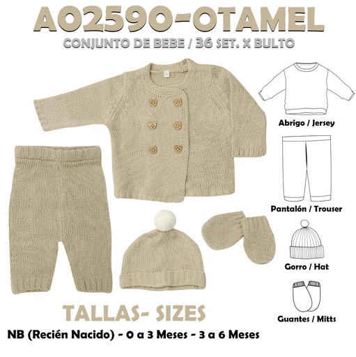 [A02590-OTAMEL] A02590-OTAMEL CONJUNTO DE BEBE