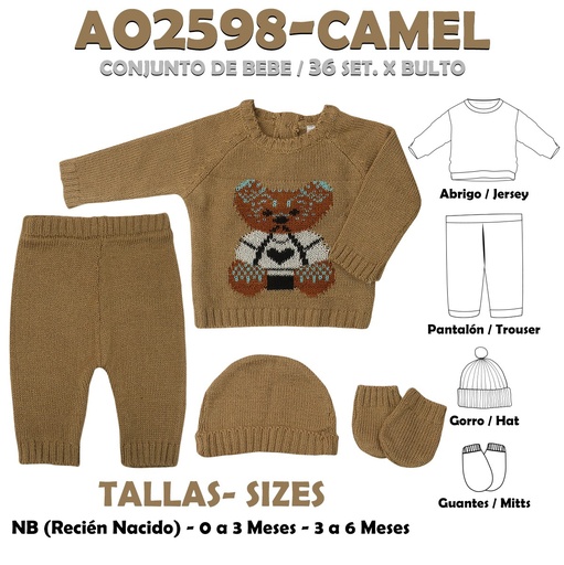 [A02598-CAMEL] A02598-CAMEL CONJUNTO DE BEBE