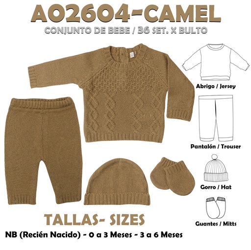 [A02604-CAMEL] A02604-CAMEL CONJUNTO DE BEBE