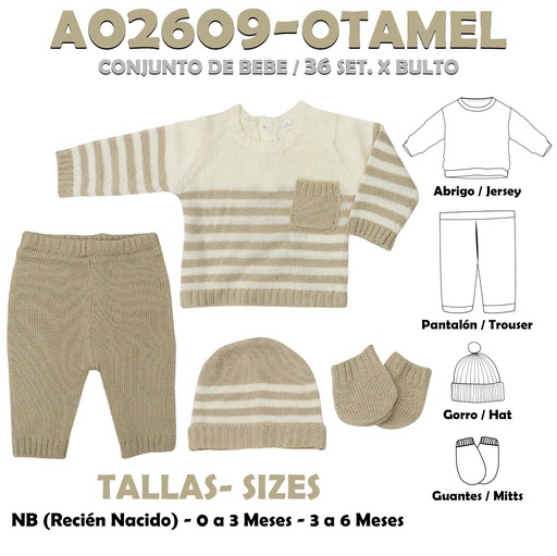 [A02609-OTAMEL] A02609-OTAMEL CONJUNTO DE BEBE