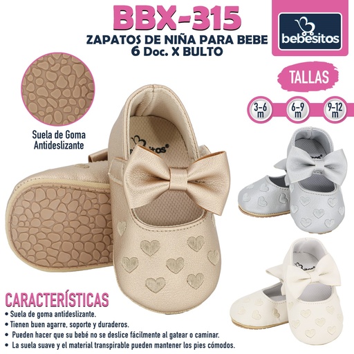 [BBX-315] BBX-315 ZAPATOS DE NIÑA PARA BEBE