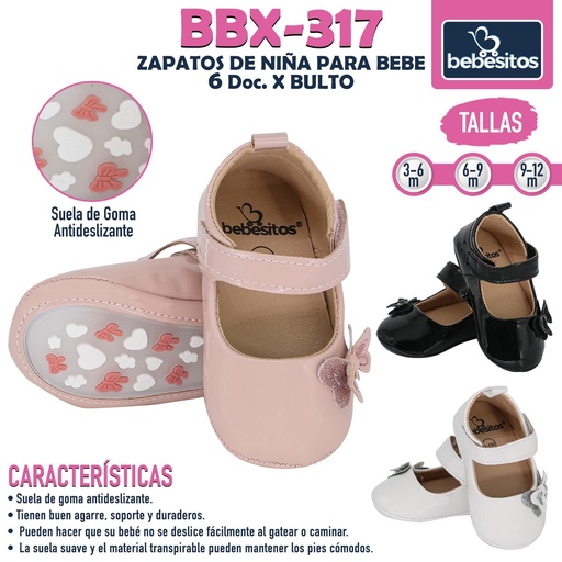 [BBX-317] BBX-317 ZAPATOS DE NIÑA PARA BEBE