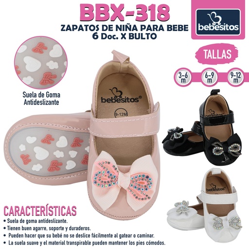 [BBX-318] BBX-318 ZAPATOS DE NIÑA PARA BEBE