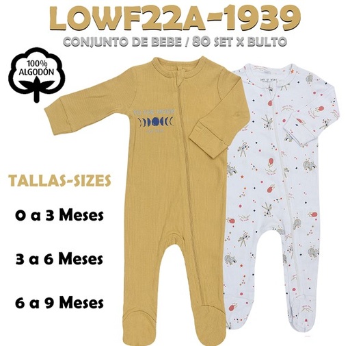 [LOWF22A-1939] LOWF22A-1939 PIJAMA PARA BEBE SET 2 PZAS