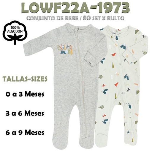 [LOWF22A-1973] LOWF22A-1973 PIJAMA PARA BEBE SET 2 PZAS