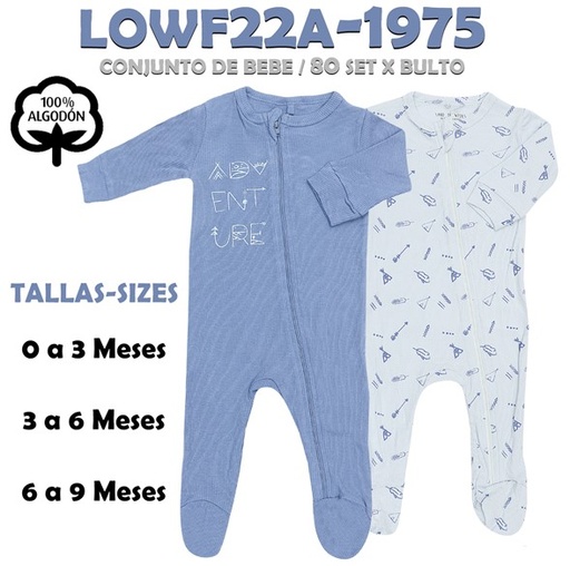 [LOWF22A-1975] LOWF22A-1975 PIJAMA PARA BEBE SET 2 PZAS