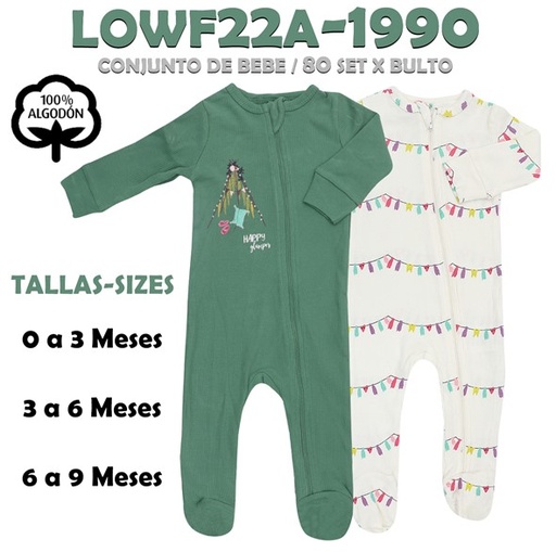 [LOWF22A-1990] LOWF22A-1990 PIJAMA PARA BEBE SET 2 PZAS