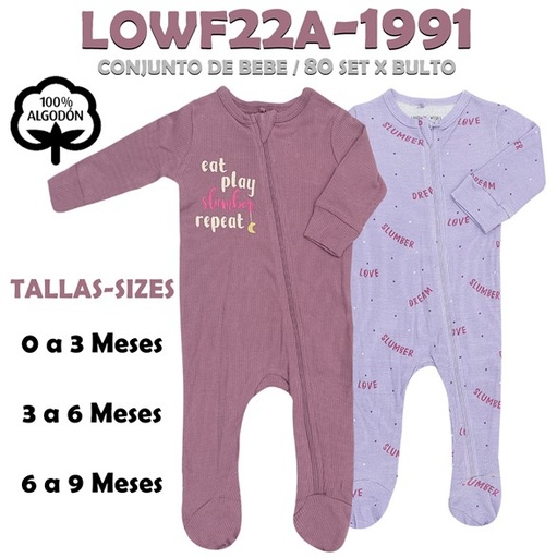 [LOWF22A-1991] LOWF22A-1991 PIJAMA PARA BEBE SET 2 PZAS