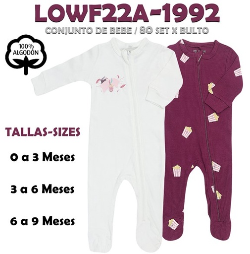 [LOWF22A-1992] LOWF22A-1992 PIJAMA PARA BEBE SET 2 PZAS