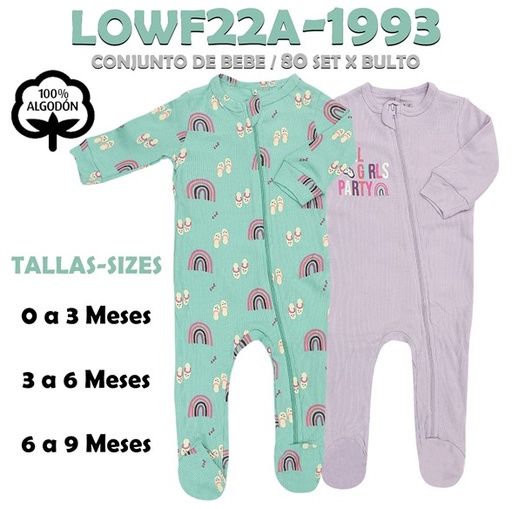 [LOWF22A-1993] LOWF22A-1993 PIJAMA PARA BEBE SET 2 PZAS