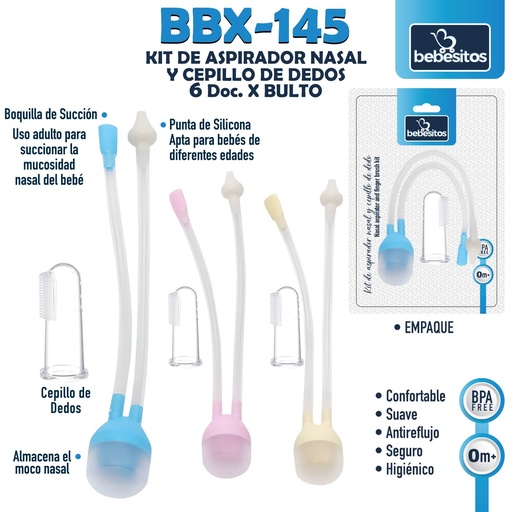 [BBX-145] BBX-145 ASPIRADOR NASAL Y CEPILLO PARA DEDOS