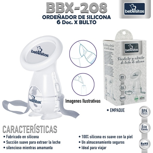 [BBX-208] BBX-208 ORDEÑADOR DE SILICONA CON CUERDA