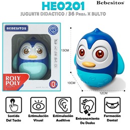 [HE0201] HE0201 PINGÜINO MORDEDOR SENSORIAL BLUE