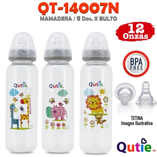 [QT-14007N] QT-14007N MAMADERA ANIMALITOS 12 Oz