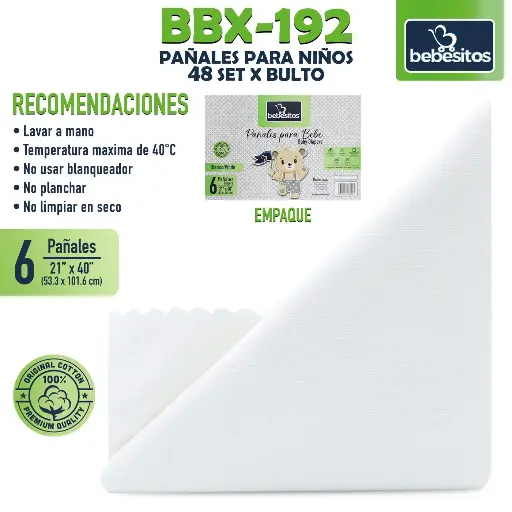 [BBX-192] BBX-192 PAÑALES X 48