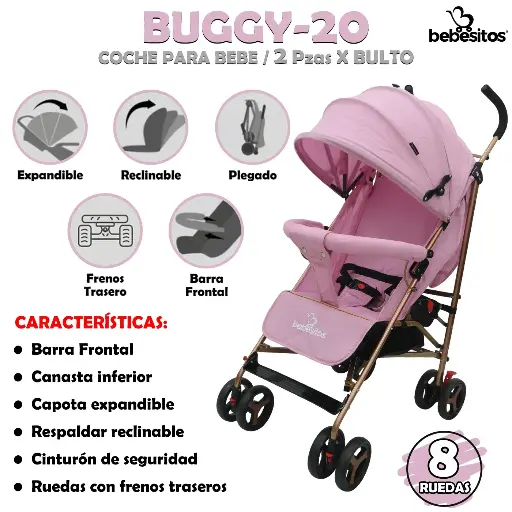 [BUGGY-20] BUGGY-20 COCHE ROSA X 2