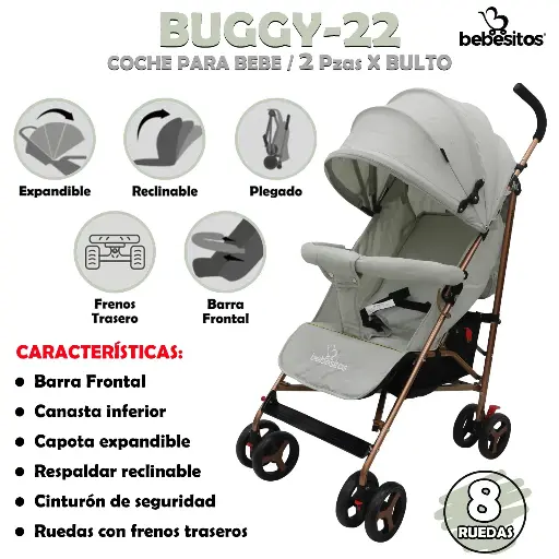 [BUGGY-22] BUGGY-22 COCHE GRIS X 2