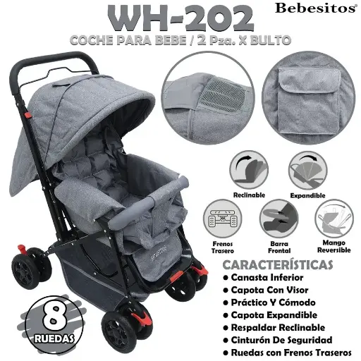 [WH-202 COCHE JM GRIS] WH-202 COCHE GRIS JM X 2