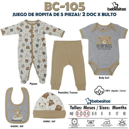 [BC-105 MUDA CAQUI X 5 PCZ] BC-105 MUDA CAQUI X 5 PCZ / 2 DOC X BULTO
