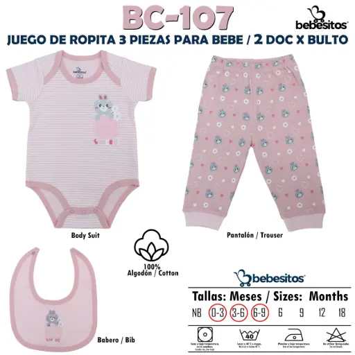 [BC-107 MUDA ROSA X 3 PCZ] BC-107 MUDA ROSA X 3 PCZ / 2 DOC X BULTO