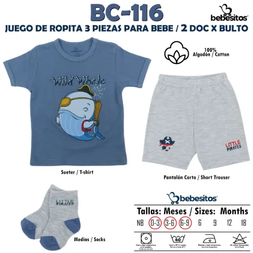 [BC-116 MUDA BLUE X 3 PCZ] BC-116 MUDA BLUE X 3 PCZ / 2 DOC X BULTO