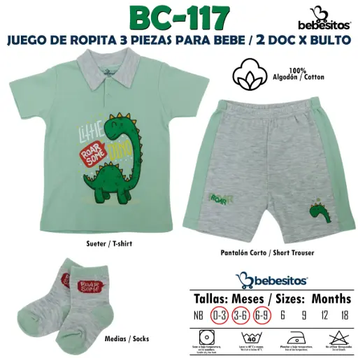 [BC-117 MUDA GREEN X 3 PCZ] BC-117 MUDA GREEN X 3 PCZ / 2 DOC X BULTO