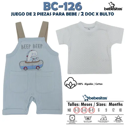 [BC-126 CONJUNTO BLUE X 2 PCZ] BC-126 CONJUNTO BLUE X 2 PCZ / 2 DOC X BULTO
