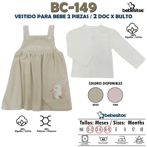[BC-149 VESTIDO X 2 PCZ] BC-149 VESTIDO X 2 PCZ / 2 DOC X BULTO