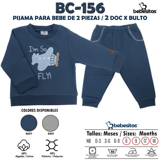 [BC-156 PIJAMA NIÑO X 2 PCZ] BC-156 PIJAMA NIÑO X 2 PCZ / 2 DOC X BULTO