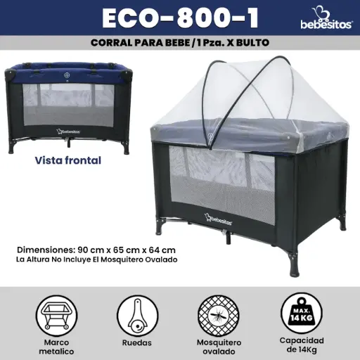 [ECO-800-1] ECO-800-1 CORRAL AZUL PARA BEBE X 1