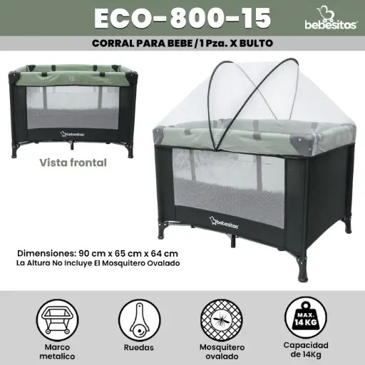 [ECO-800-15] ECO-800-15 CORRAL VERDE PARA BEBE X 1