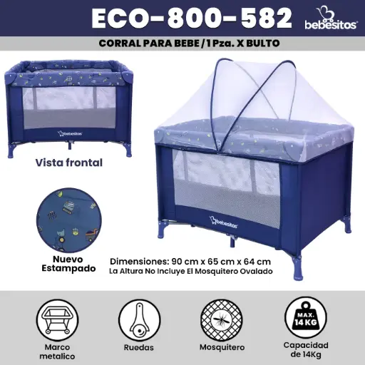 [ECO-800-582] ECO-800-582 CORRAL AZUL PARA BEBE X 1