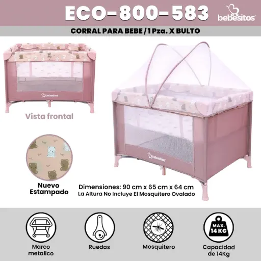 [ECO-800-583] ECO-800-583 CORRAL ROSITA PARA BEBE X 1